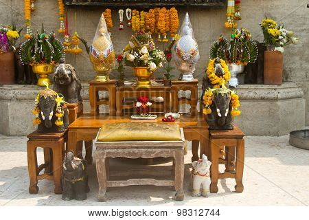 Temple In Bangkok Thailand In The Yan Nawa Area