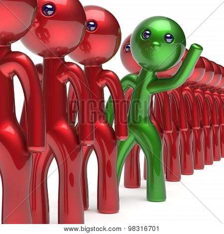 Different Man Character Trust Stand Out From The Crowd Unique