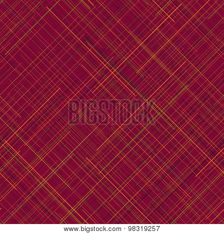 Warm seamless pattern. Random lines. Vibrant colors. Plaid abstract texture.