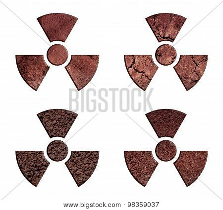 Radiation warning symbols