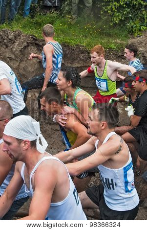Dirty cross-country race stage. Tyumen. Russia