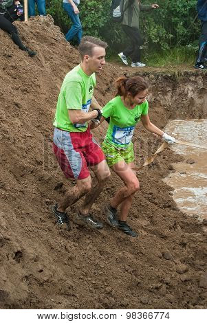 Dirty Cross-country Race Stage. Mud Hole