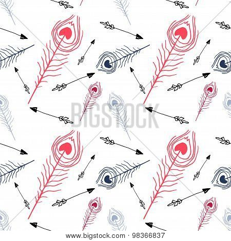 Seamless Feather Patterns