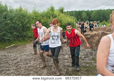 Dirty cross-country race stage. Tyumen. Russia