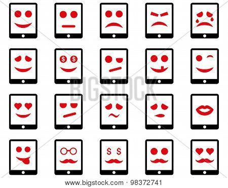 Emotion mobile tablet icons