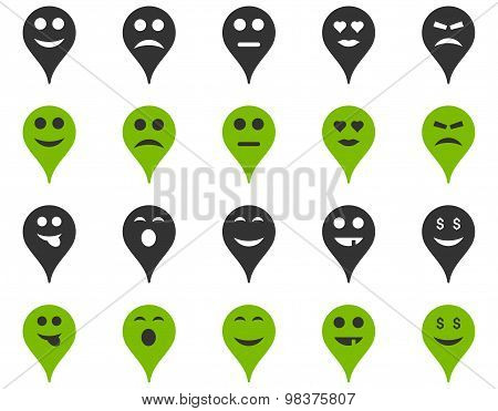 Emotion map marker icons