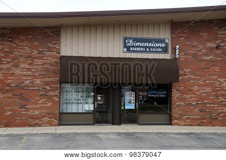 Dimensions Barber and Salon and an Optometrist's Office