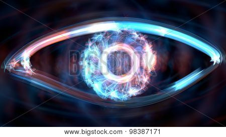 Eye drawn with light