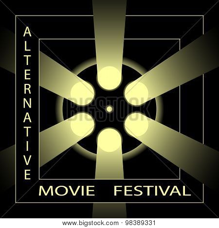 Alternative movie festival, cinema film festival poster template.