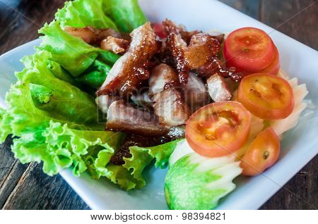grilled pork neck,