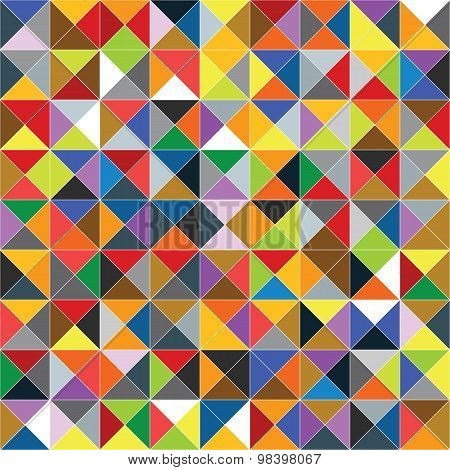 Seamless Geometric Colorful Pattern.  Cmyk Color Mode