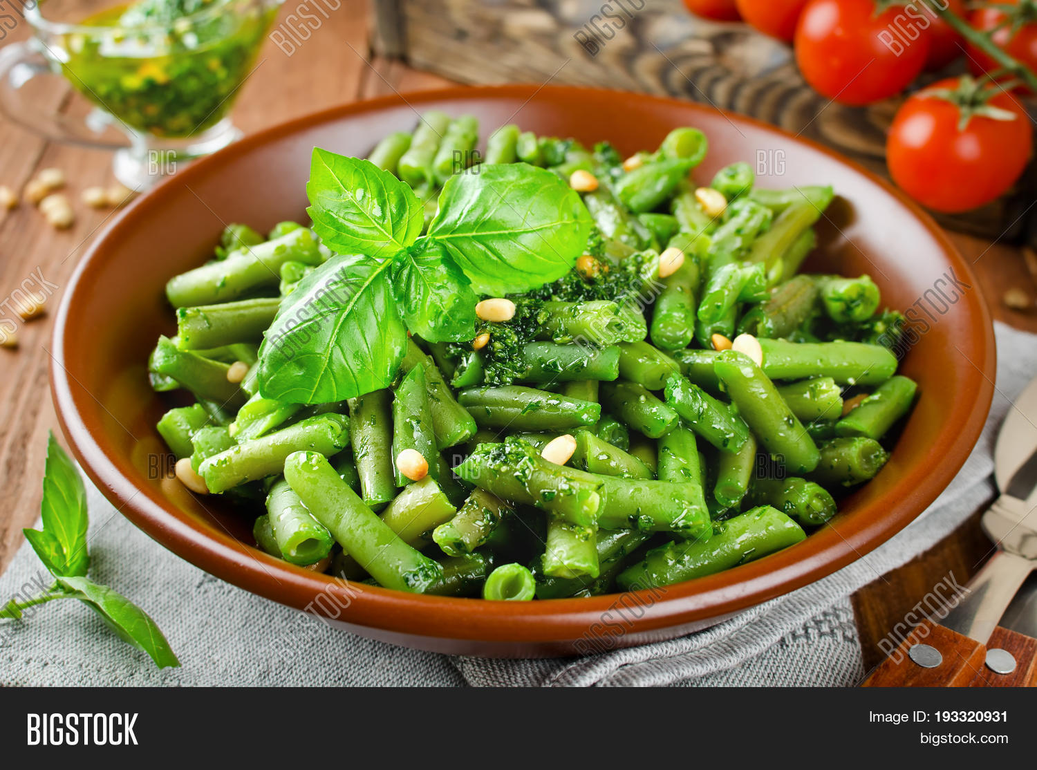 Green Beans Pesto Pine Image & Photo (Free Trial) Bigstock
