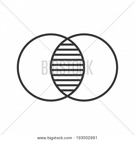 Merging linear icon. Thin line illustration. Integration abstract metaphor contour symbol. Vector isolated outline drawing