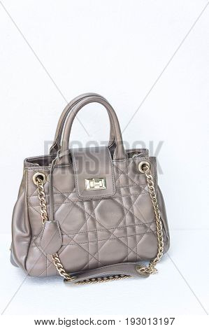 Women's handbag on a white background Women's fashion handbags have a tendency to indicate the taste of fashion style.