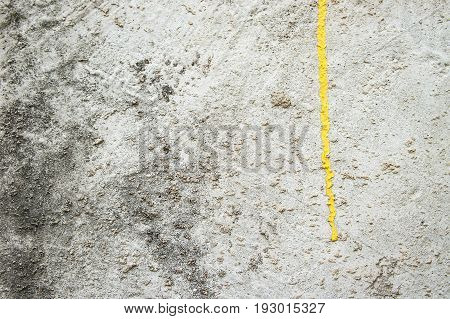 Texture cement pole background cement dirty yellow color line