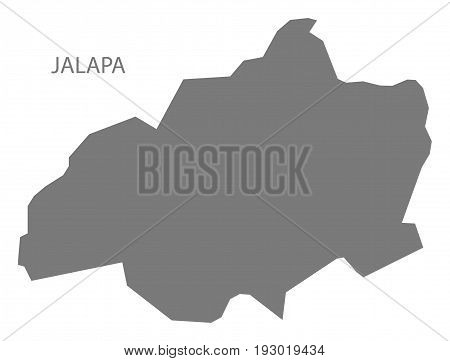 Jalapa Guatemala map grey illustration silhouette shape