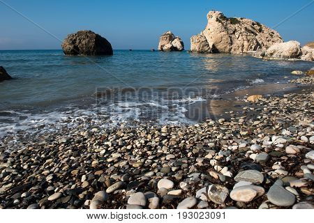 Aphrodite's Rock Beach. Petra Tou Romiou, Cyprus