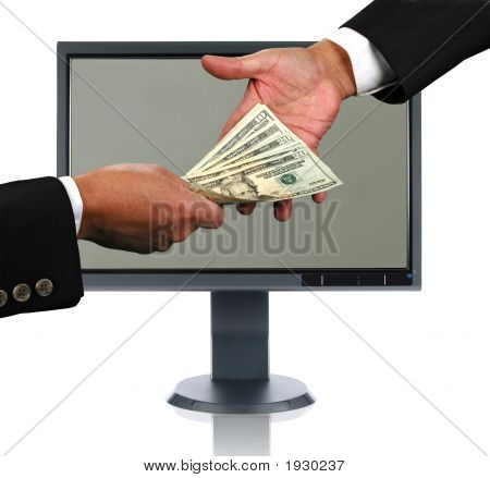 LCD-Monitor und Geldwechsel