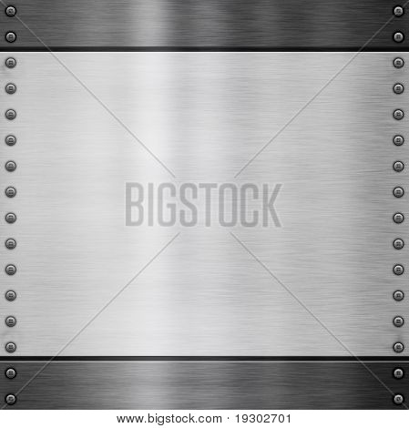imagen de un fondo de metal cepillado de la placa