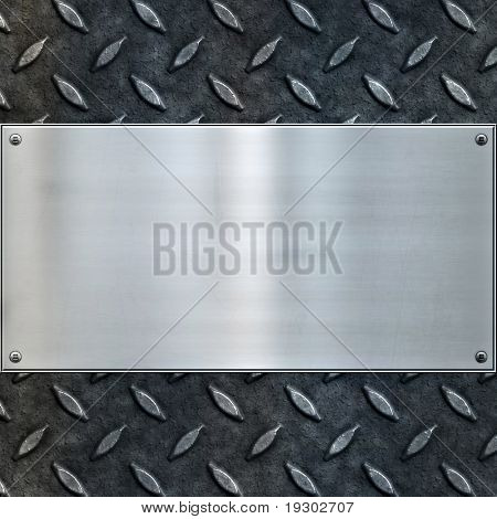 gamle beskidte og grungy diamond plate metal baggrund