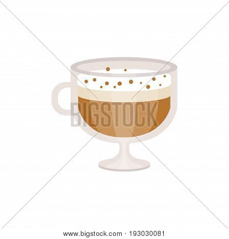 Coffee mocka glass cup vector Illustration isolated on a white background