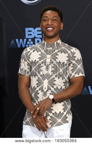 LOS ANGELES - JUN 25:  Jacob Latimore at the BET Awards 2017 at the Microsoft Theater on June 25, 2017 in Los Angeles, CA
