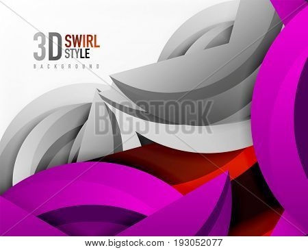 3D wave lines design. Dynamic effect abstract Illustration, modern pattern template