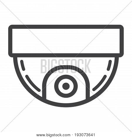 Surveillance camera line icon, cctv and security, device vector graphics, a linear pattern on a white background, eps 10.