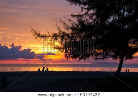 the time in the evening when the sun disappears or daylight fades