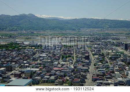 View Of Yamagata City In Tohoku, Japan