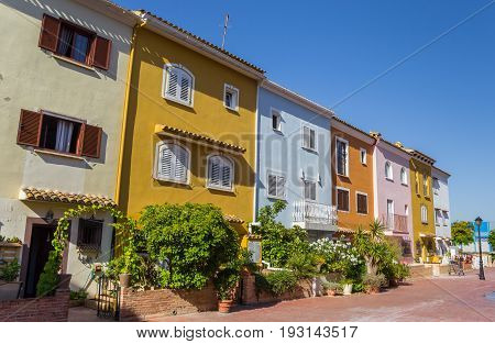 Colorful Houses Of Port Saplaya In Valencia