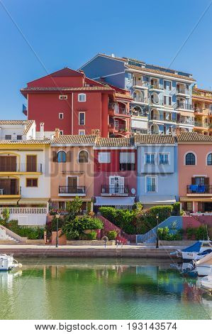 Colorful Houses Of Port Saplaya In Valencia