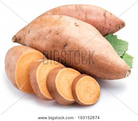 Sweet potato. Isolated on a white background.