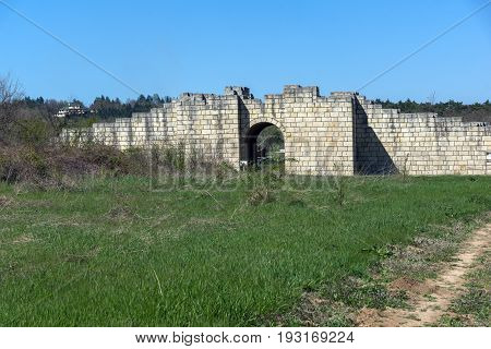 Ruins of The capital city of the First  Bulgarian Empire medieval stronghold Great Preslav (Veliki Preslav), Shumen Region, Bulgaria