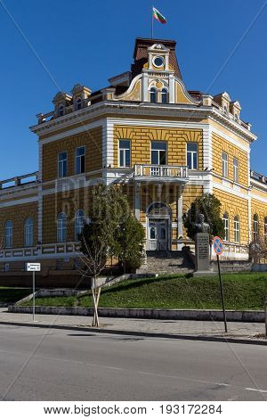 SHUMEN, BULGARIA - APRIL 10, 2017:  Building of Military Club in city of Shumen, Bulgaria
