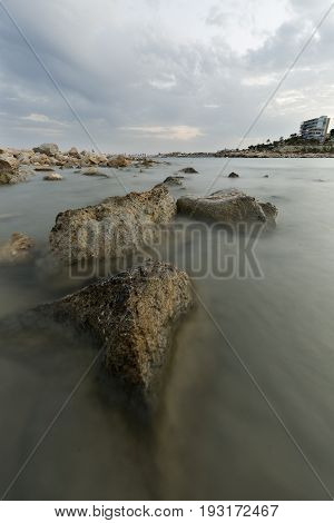 Creek of Morro Blanc in Campello Alicante province Spain.