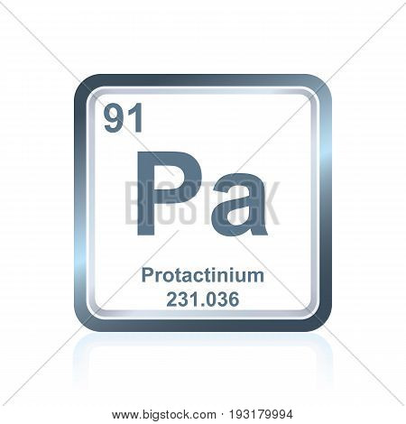 Chemical Element Protactinium From The Periodic Table
