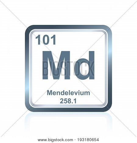Chemical Element Mendelevium From The Periodic Table
