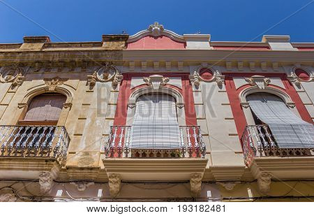 Colorful Facade Of An Old Building In Bunol
