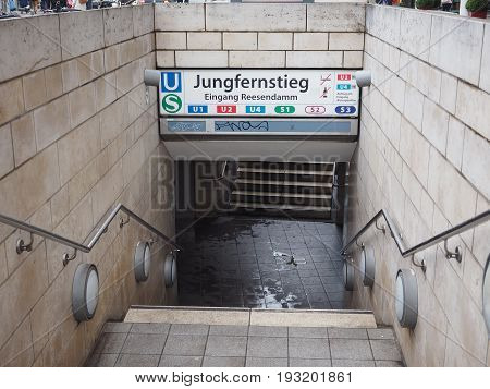 Jungfernstieg Subway Station In Hamburg