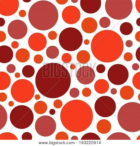 Color red circle. chaotic pattern circle. Seamless pattern