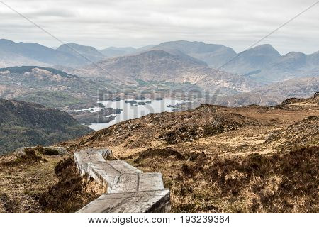 View Of Upper Lake From Torc Mountain
