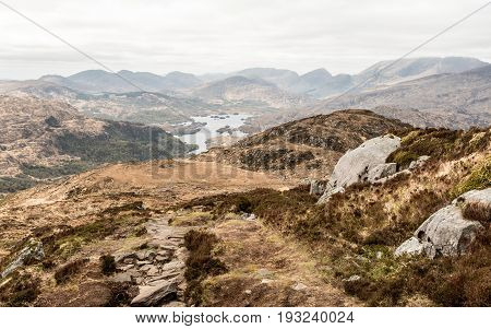 View Of Upper Lake From Torc Mountain