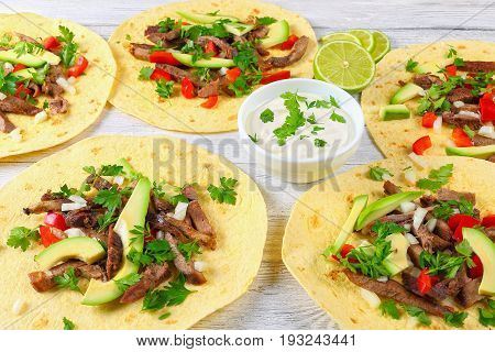 Grilled Beef Tongue Served In Tacos