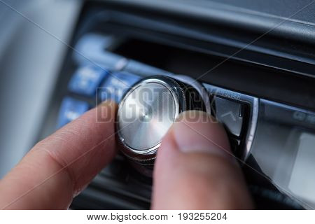 Car audio volume control button unit front panel.