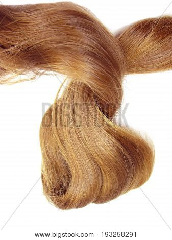 gingery hair wave isolated on white background