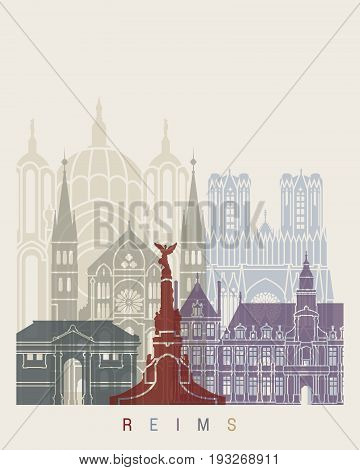 Reims Skyline Poster
