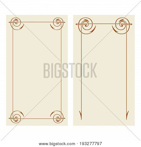 Vector Art Deco Invitation Cards.