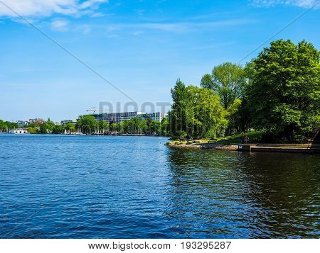 Aussenalster (outer Alster Lake) In Hamburg Hdr