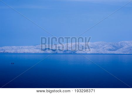 View to island of Krk, Croatia .
